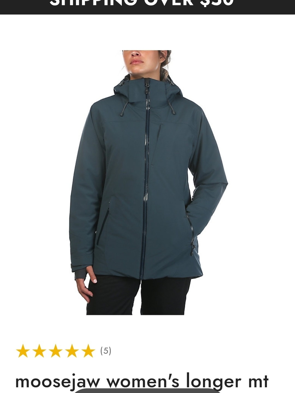 NWT Moosejaw Women's Mt. Elliott Insulated Waterproof Parka Green Jacket sz med